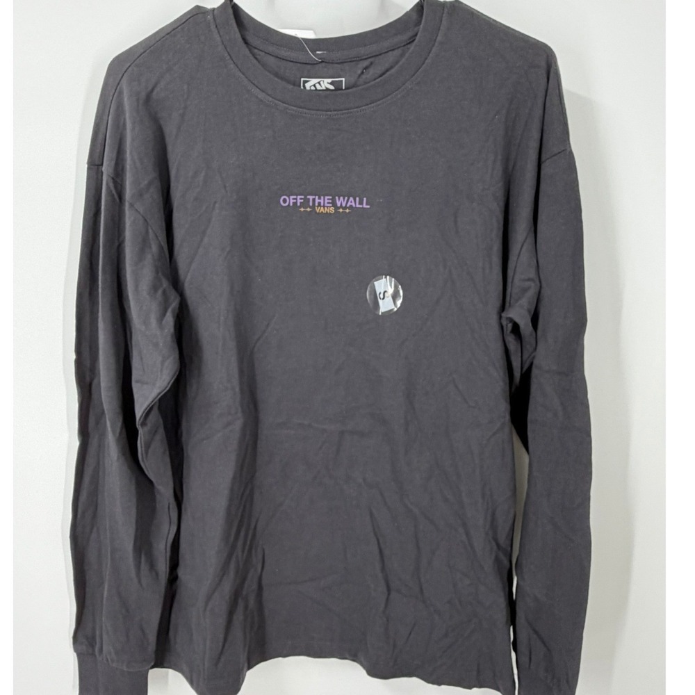 Vans Mens Reflection Long Sleeve Tee‎ Charcoal Grey Graphic Cotton Shirt Small